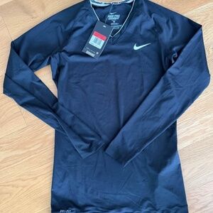 Nike Pro Combat Long Sleeve Compression Shirt Black Women's Large